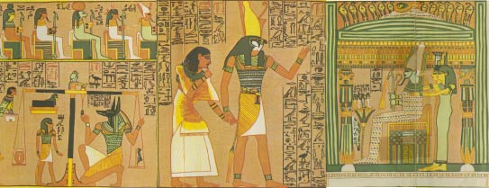 The Judgment Scene from the Egyptian Book of the Dead.