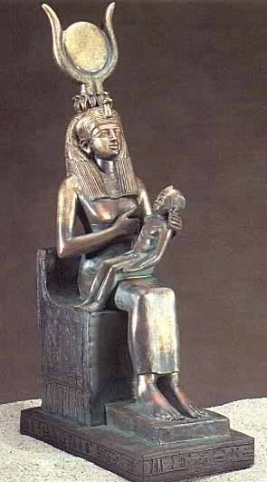 Classical 'Madonna' statue of Isis nursing Heru. These are our parents. We all have these two people in our ancestry.