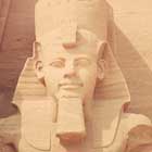An image of Pharaoh Rameses II with his 'sculptured' beard.