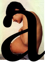 A pregnant a figure from Alphabet A page