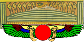 An illustration comparing the Uraeus Sunwing to the hawk and serpent motif in the Judgment Scene