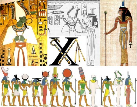 Images of Isis and Assur wearing the 'genetic crossing' sash.